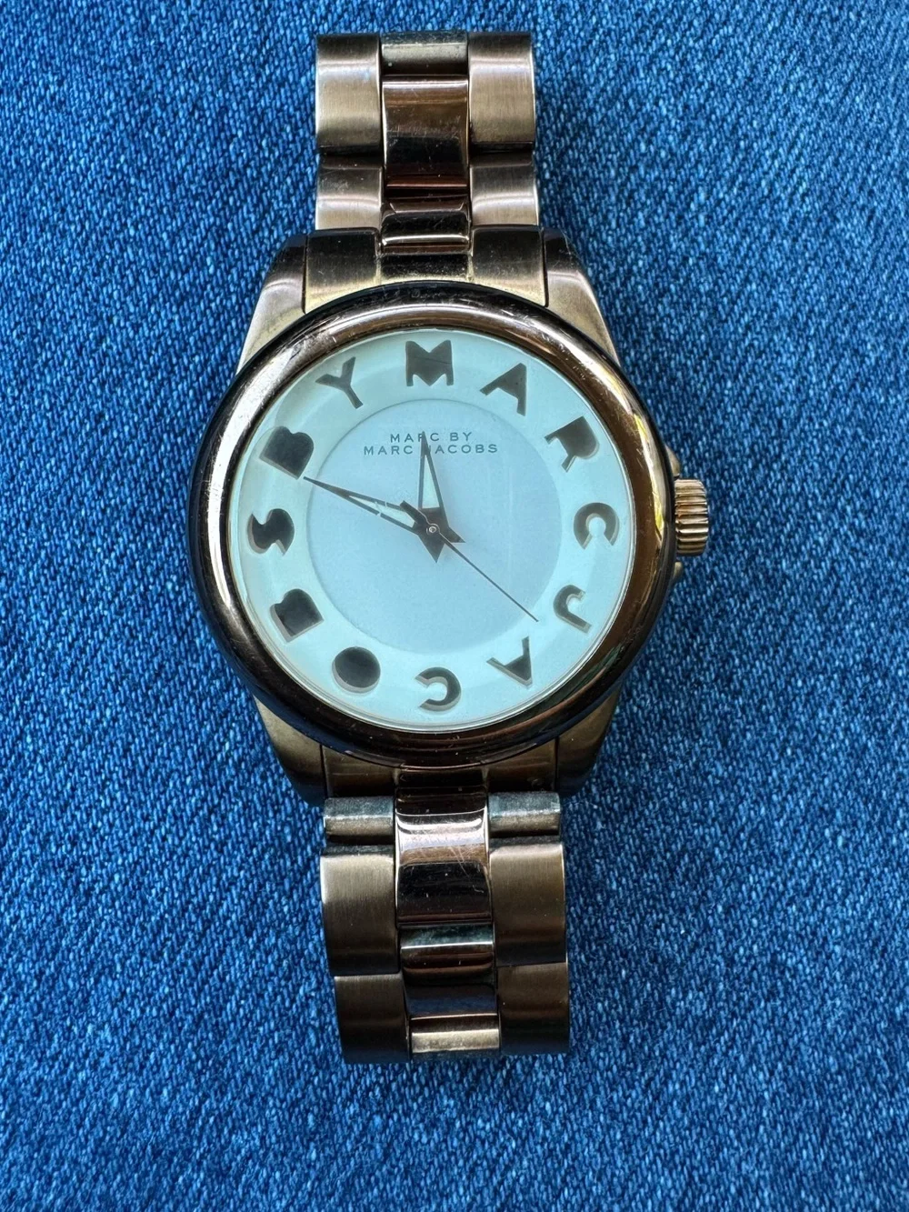 Marc by Marc Jacobs Rose Gold Stainless Steel Bubble Letter Women’s Watch